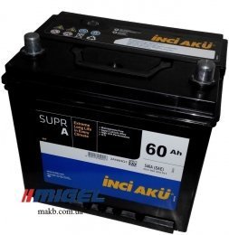 Аккумулятор INCI-AKU Supr A 60Ah JR+ 580A