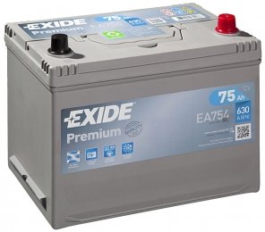Аккумулятор Exide Premium 75AH JR+ 630A