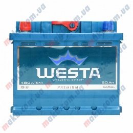 Аккумулятор WESTA 50AH L+ 480A (Низкобазовый)