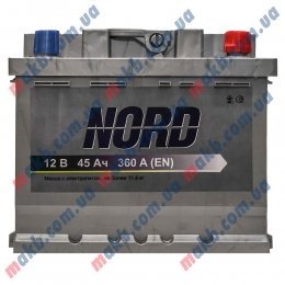 Аккумулятор NORD 45Ah R+ 360A