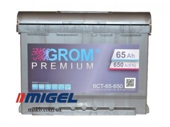 Аккумулятор Grom 65Ah R+ 650A