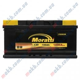 Аккумулятор Moratti 100Ah R+ 1000A (низкобазовый)