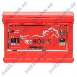 Аккумулятор RED HORSE 60Ah R+ 600A (низкобазовый)