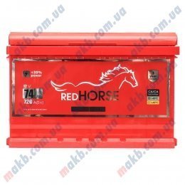 Аккумулятор RED HORSE 74Ah R+ 720A