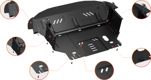 Защита двигателя КОЛЬЧУГА для Peugeot Boxer III (2014-) 2.3 D